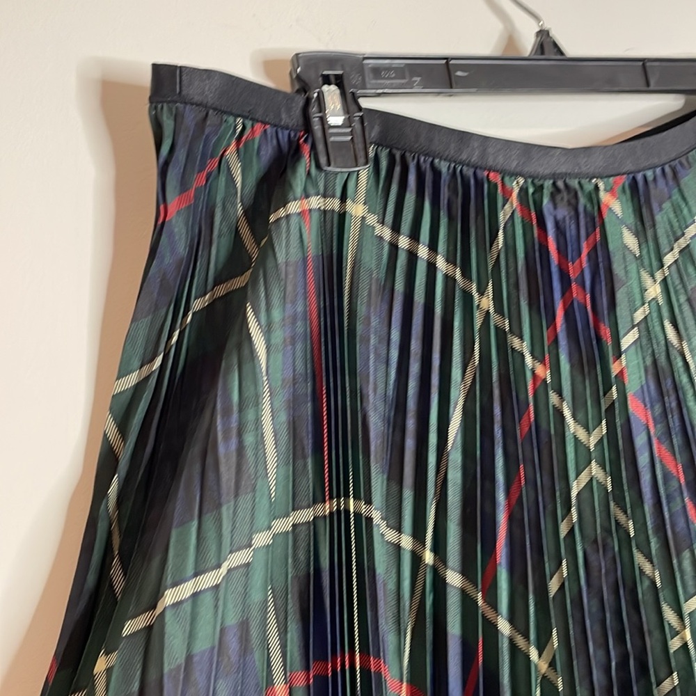 Polo Ralph Lauren | Green Tartan Pleated Midi Skirt Size XXL NWT - Picture 4 of 7